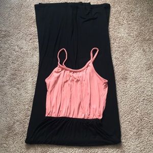 Pink and black Maxi Dress